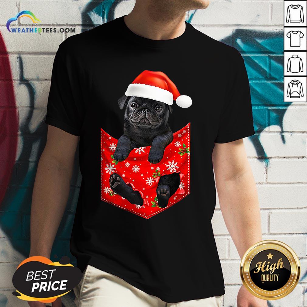 Mama Santa Pug Merry Christmas Shirt