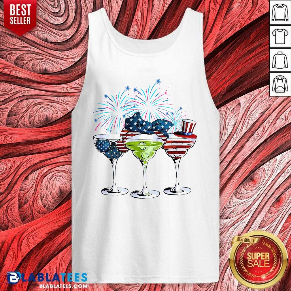 Margarita American Flag Firework 4th Of July Shirt