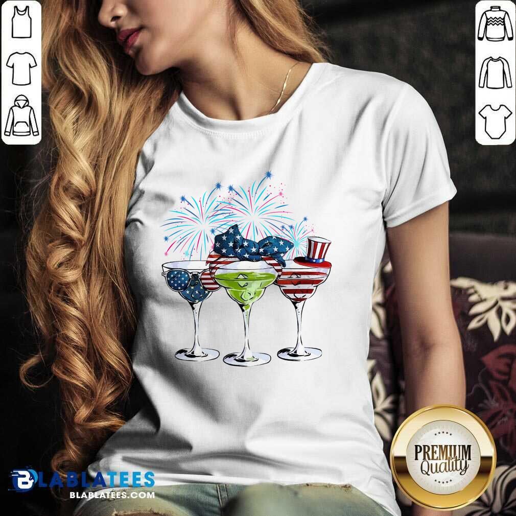Margarita American Flag Firework 4th Of July Shirt
