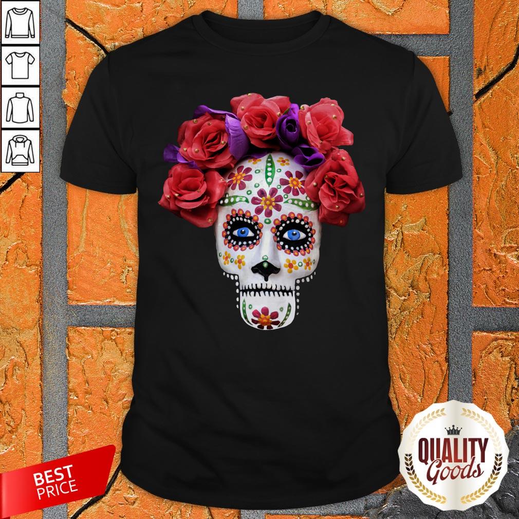 Masked Sugar Skull Rose Day Of The Dead Muertos Shirt