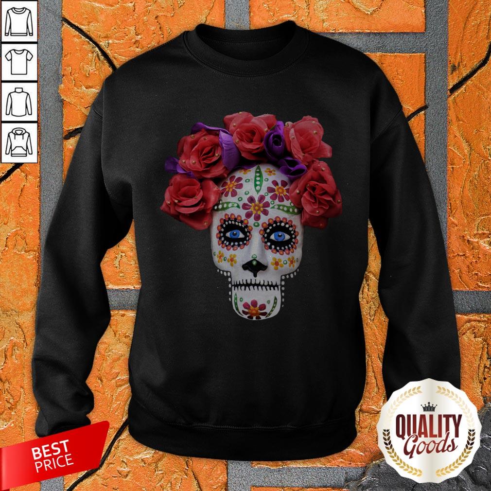 Masked Sugar Skull Rose Day Of The Dead Muertos Shirt