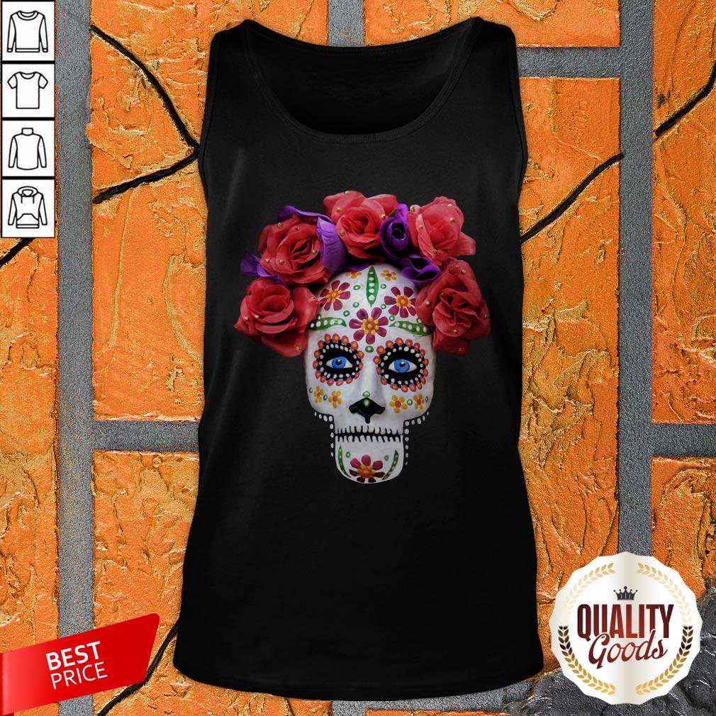 Masked Sugar Skull Rose Day Of The Dead Muertos Shirt