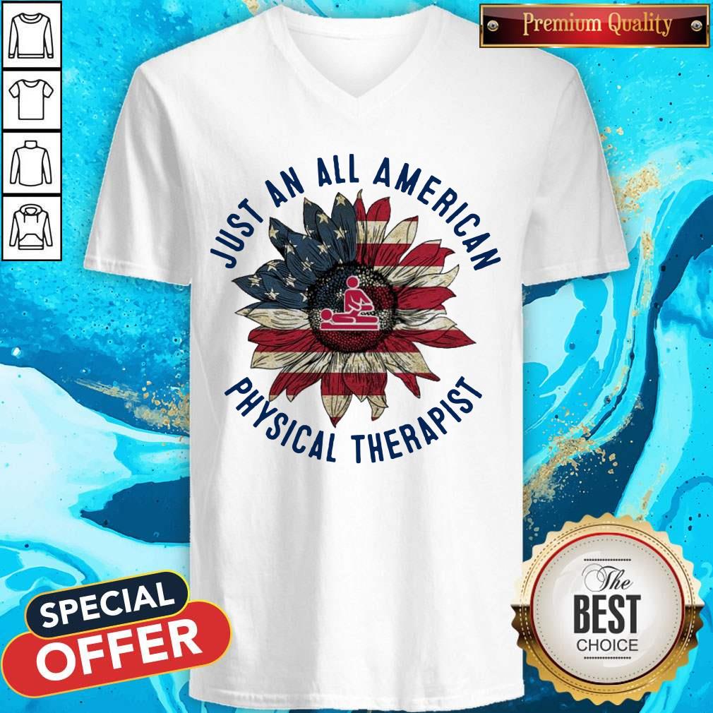 Massage Sunflower Just An All American Physical Therapist Shirt