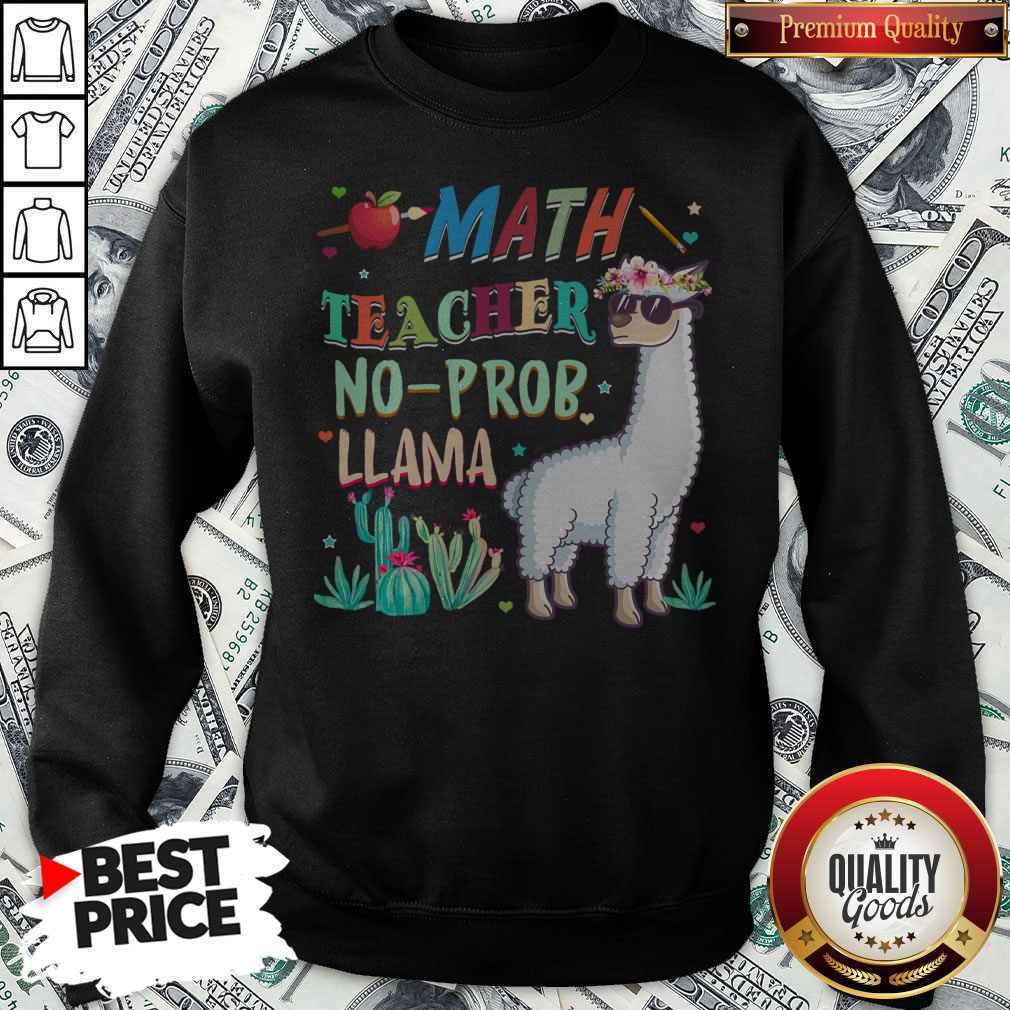 Math Teacher Shirt Llama Back To First Day Of School Gift T Shirt