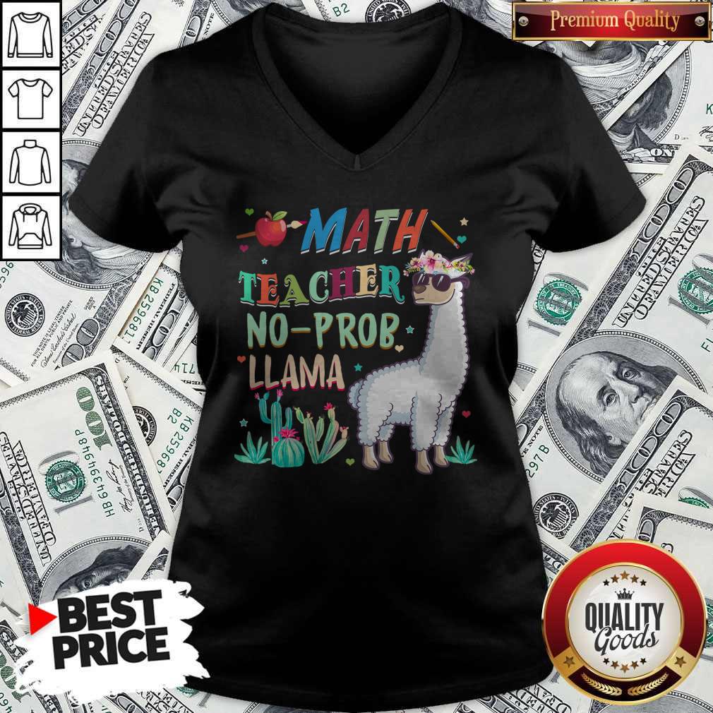 Math Teacher Shirt Llama Back To First Day Of School Gift T Shirt