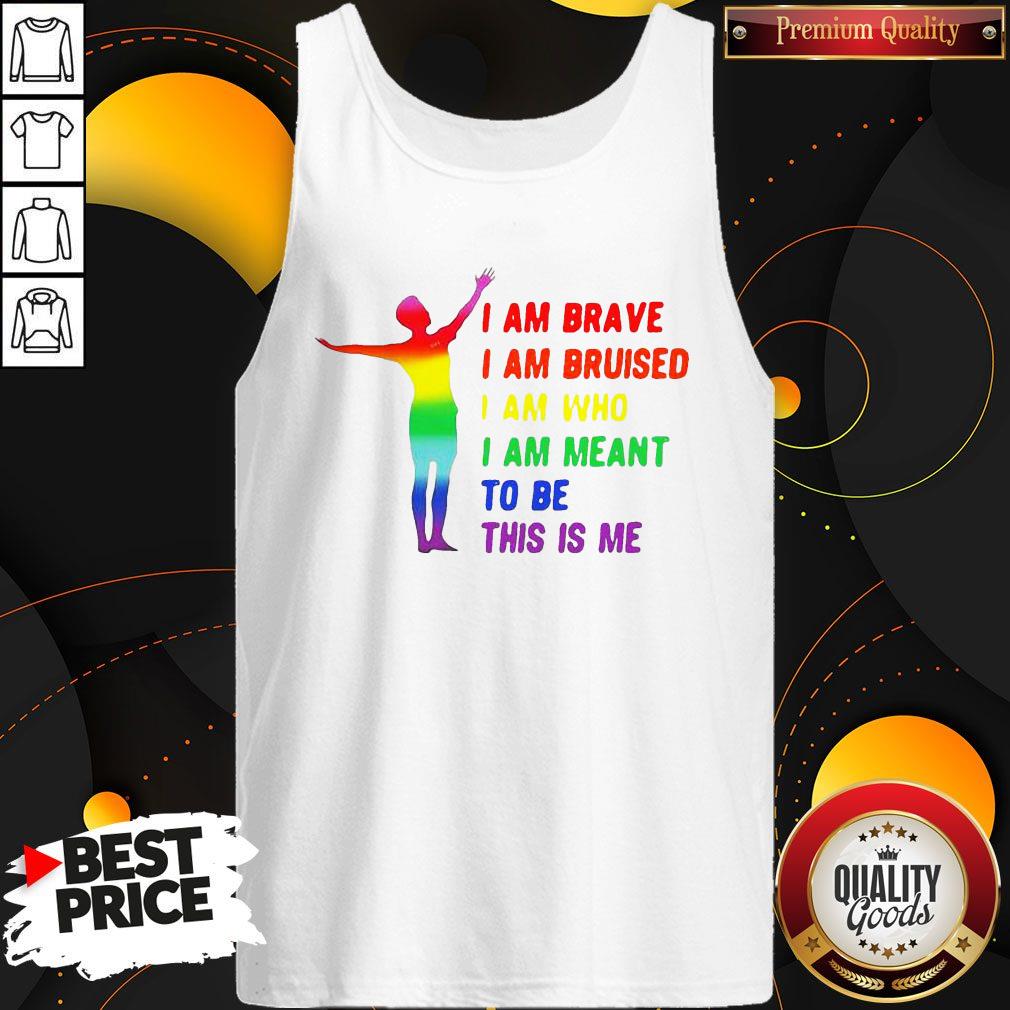 Megan Rapinoe I Am Brave Bruised Who Meant To Be Lgbt Flag Shirt