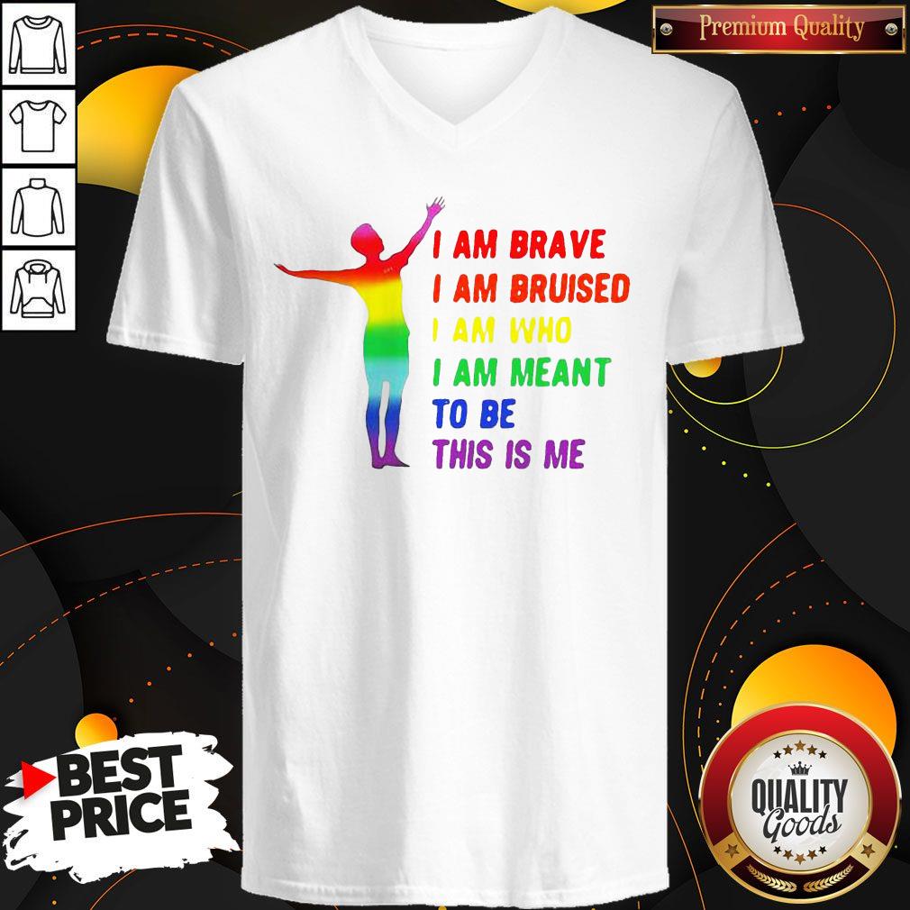 Megan Rapinoe I Am Brave Bruised Who Meant To Be Lgbt Flag Shirt