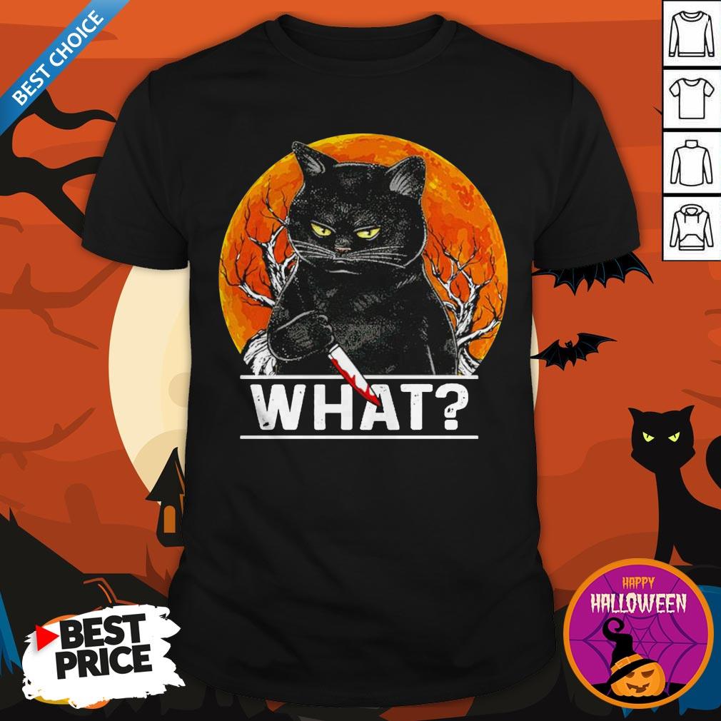 Michael Myers Black Cat Halloween What Shirt