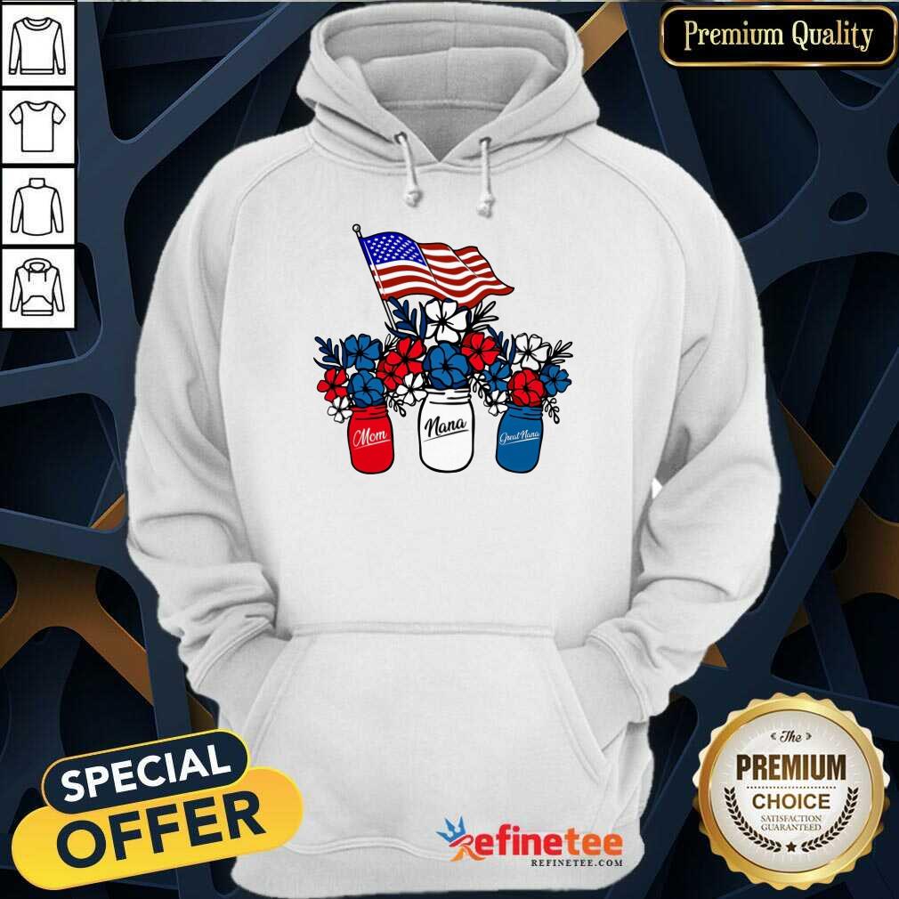 Mom Nana Great Nana American Flag Shirt