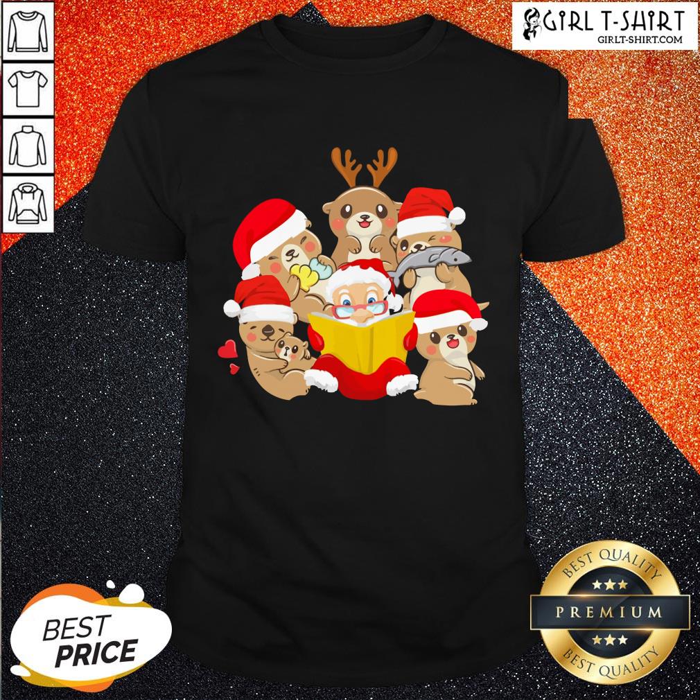 More Otters and Santa Christmas Shirt