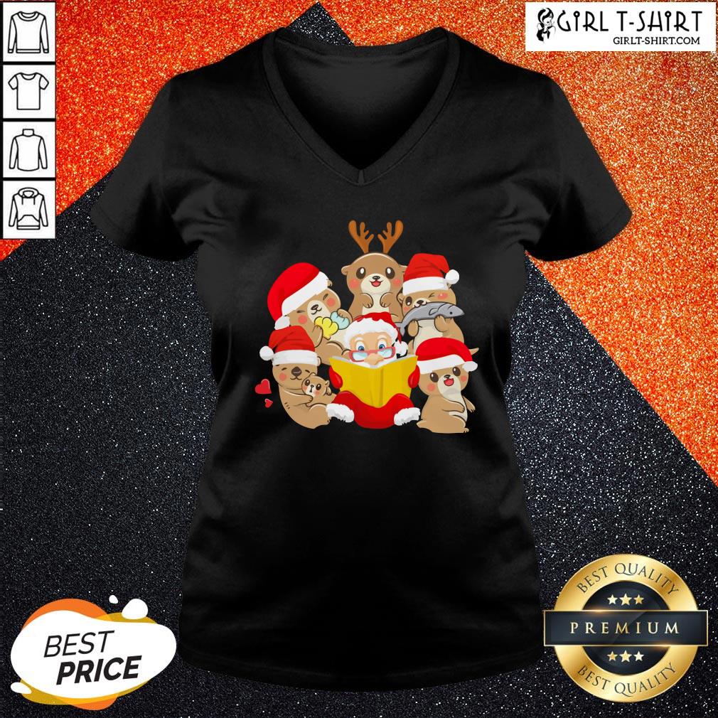 More Otters and Santa Christmas Shirt