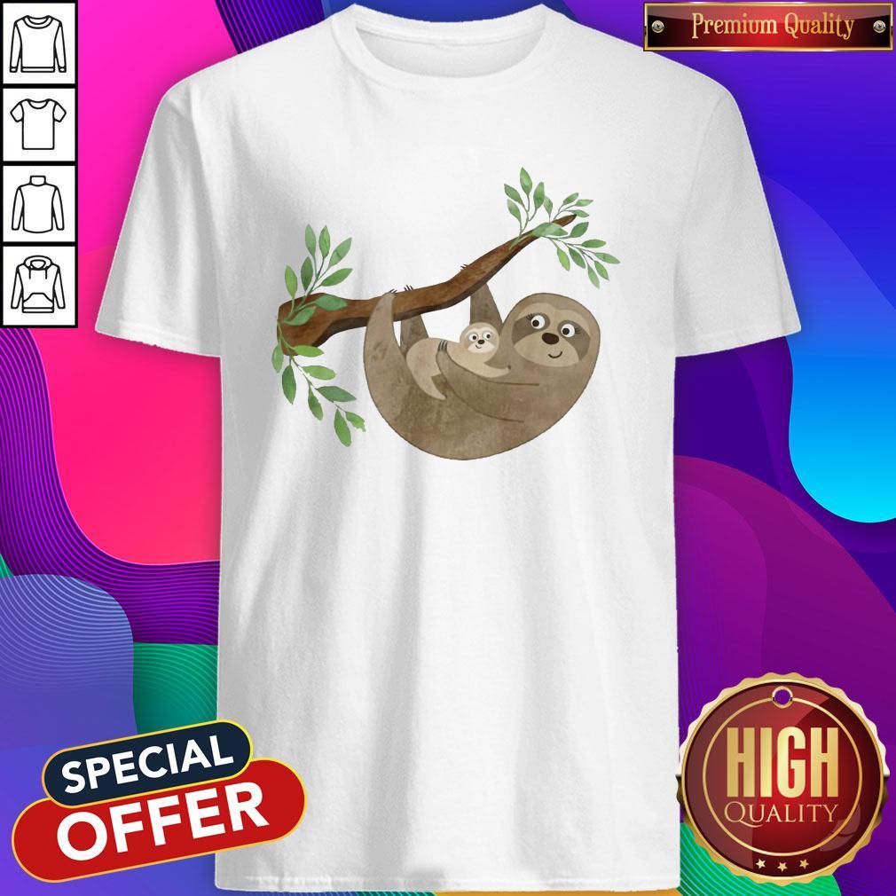 Mother And Baby Sloth For First Mother'S Day Premium Shirt