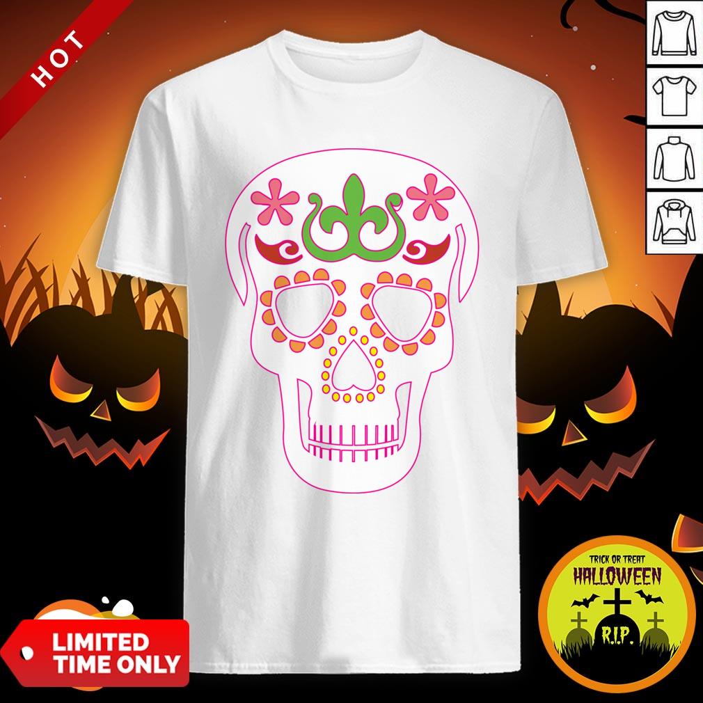 Mrs Sugar Skull Day Of The Dead Dia De Los Muertos Shirt