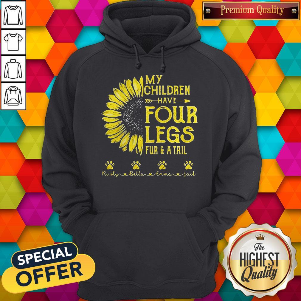 My Children Have Four Legs Fur And A Tall Sunflower Paw Shirt