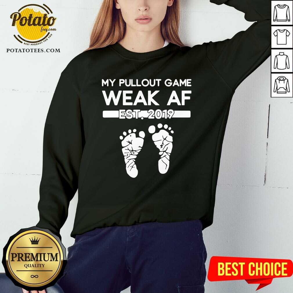 My Pullout Game Weak Af New Expecting Dad Funny Father’s Day Shirt