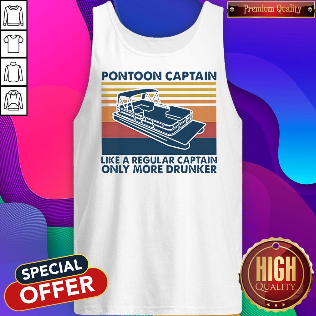 Vintage Pontoon Captain Like A Regular Captain Only More Drunker Shirt