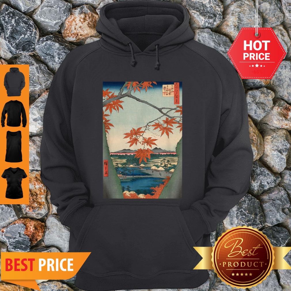 Pretty Vintage Art Maple Trees At Mama, Tekona Shrine, Tsugi Bridge Shirt