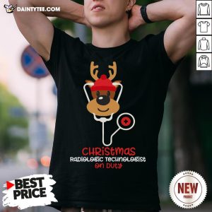 Original Christmas Radiologic Technologist On Duty Reindeer Nurse Funny Shirt
