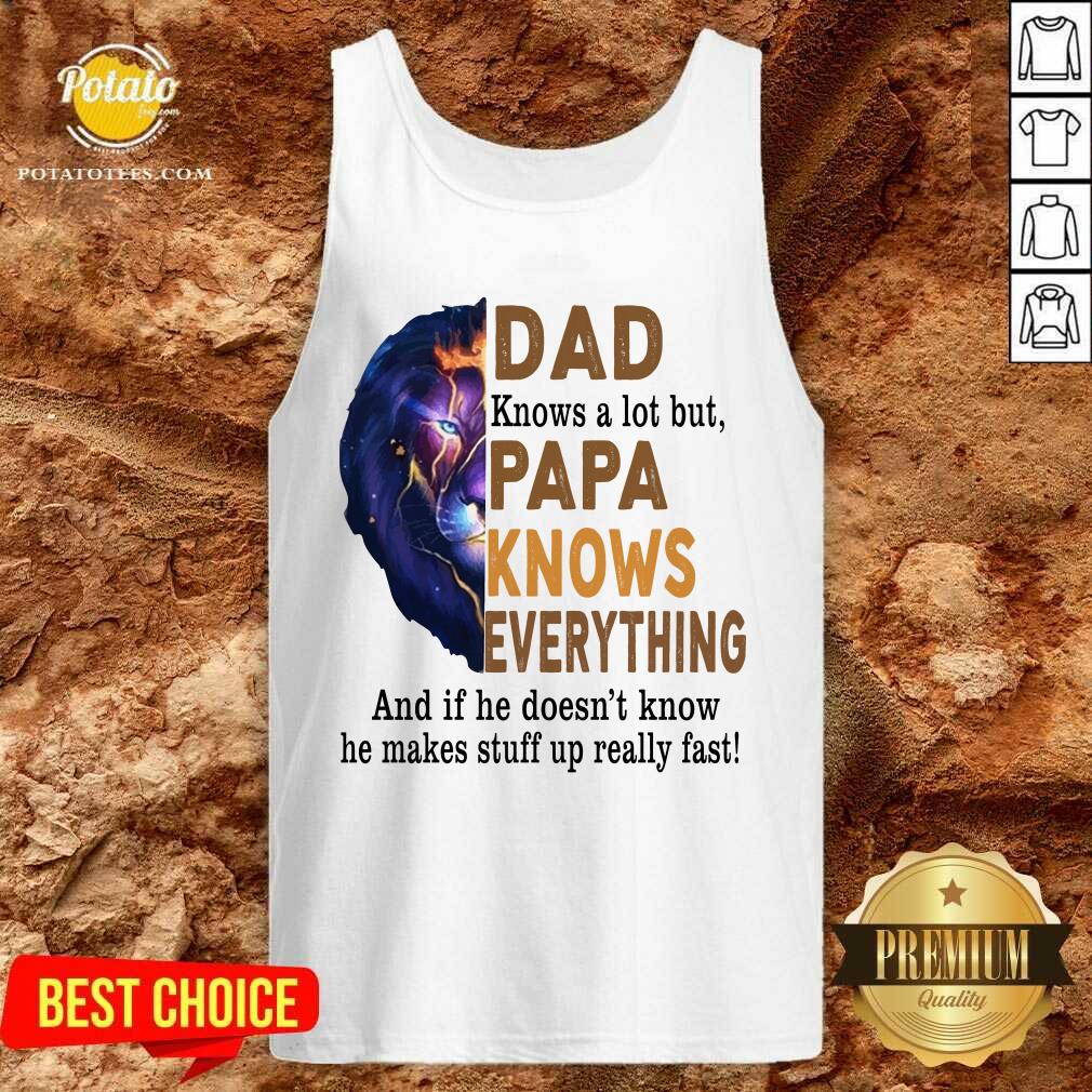 Lion Dad Knows A Lot But Papa Knows Everything Shirt