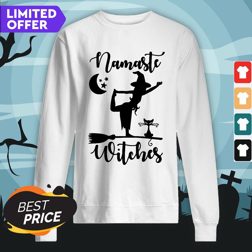Namaste Witches Cat Halloween Shirt