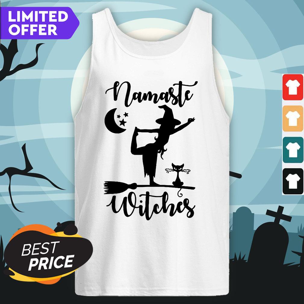 Namaste Witches Cat Halloween Shirt