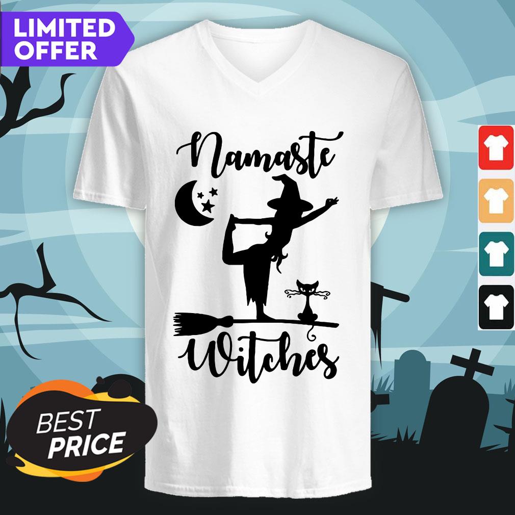 Namaste Witches Cat Halloween Shirt