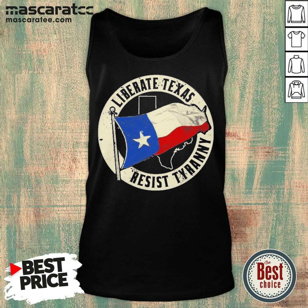 Negative Liberate Texas 5 Resist Tyranny Flag Shirt