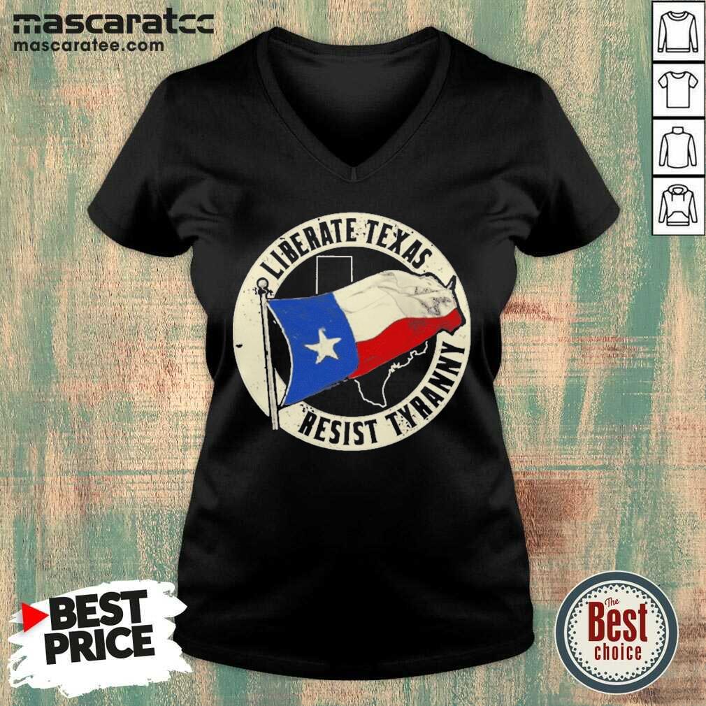 Negative Liberate Texas 5 Resist Tyranny Flag Shirt