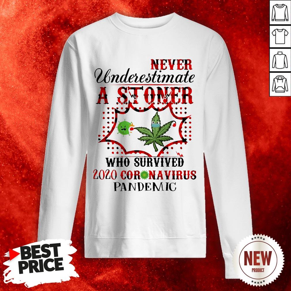 Never Underestimate A Stoner Who Survived 2020 Coronavirus Pandemic Shirt