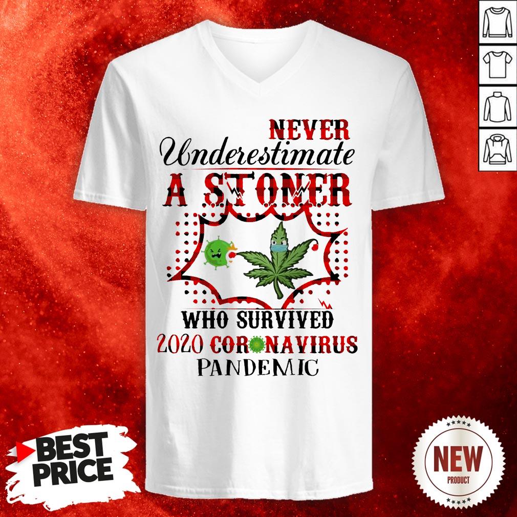 Never Underestimate A Stoner Who Survived 2020 Coronavirus Pandemic Shirt