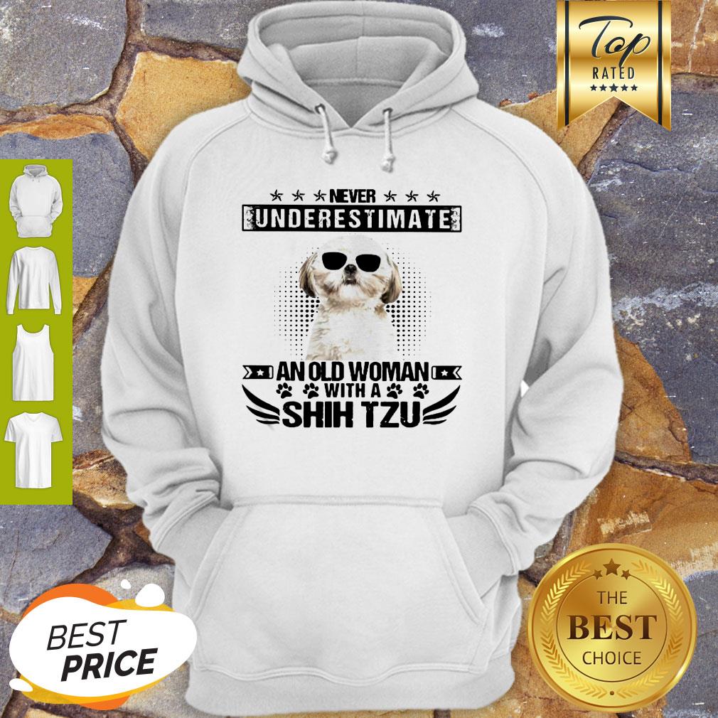 Never Underestimate An Old Woman With A Shih Tzu Shirt