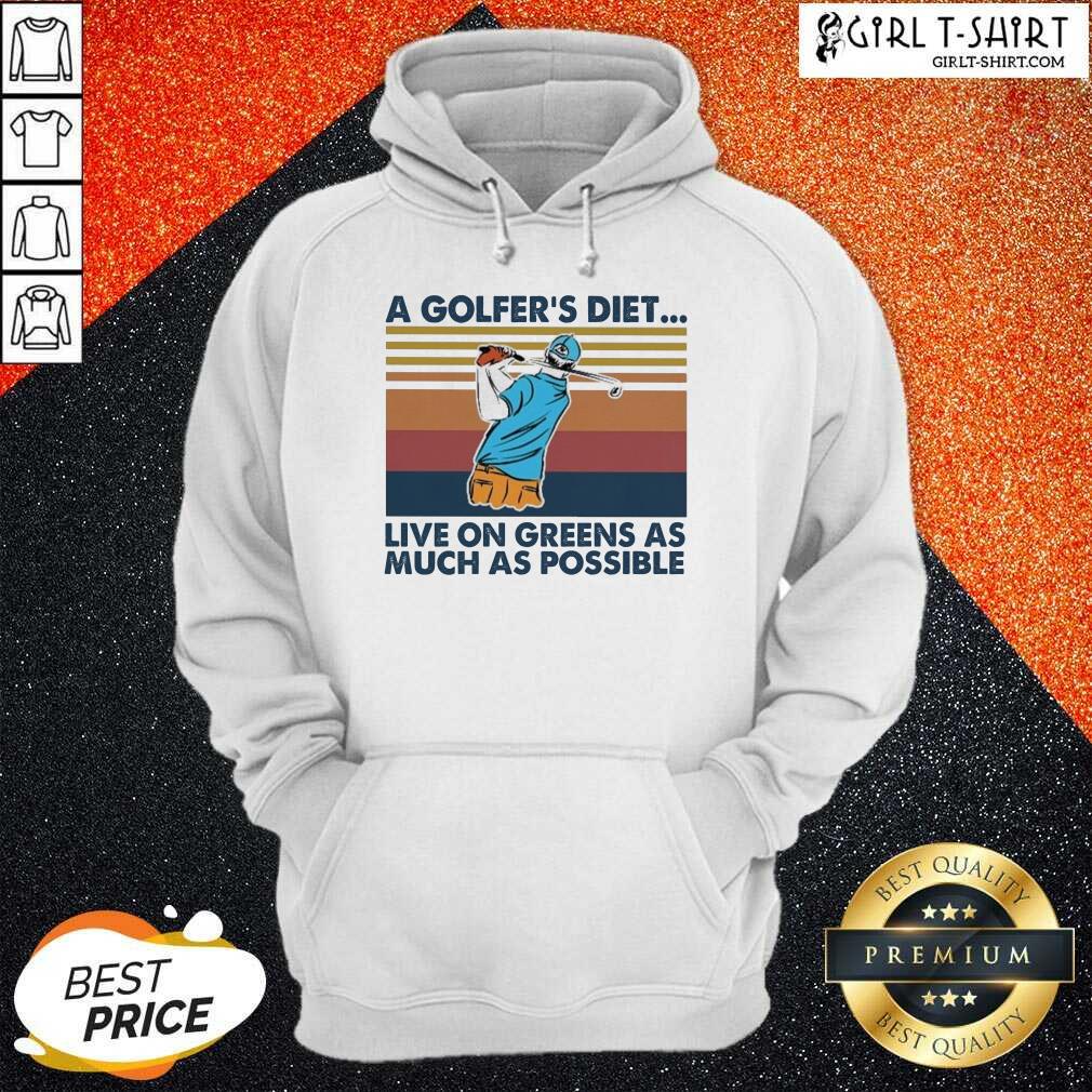 New A Golfers Diet Live On Greens As Much As Possible Vintage Shirt