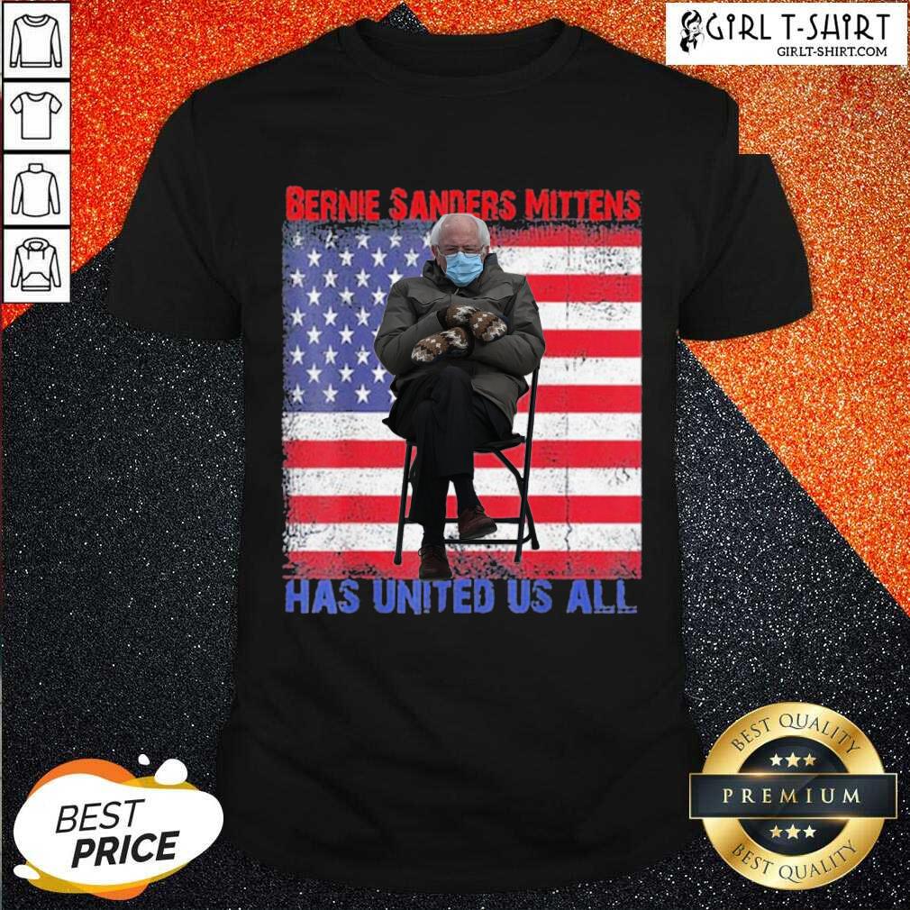 New Bernie Sanders Mittens Sitting Inauguration USA Flag Shirt