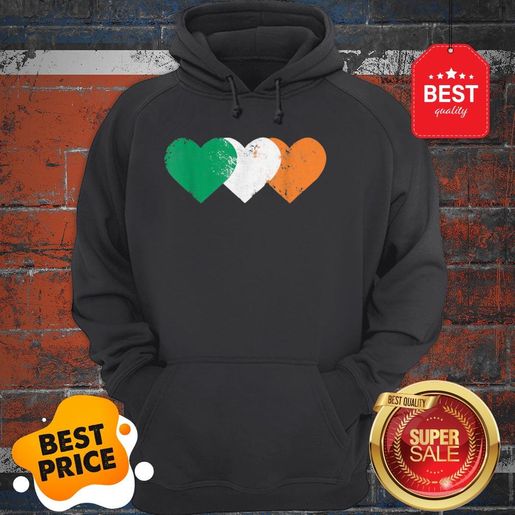 Nice 3 Hearts Ireland Flag TShirt St. Patricks Day Irish Flags Shirt