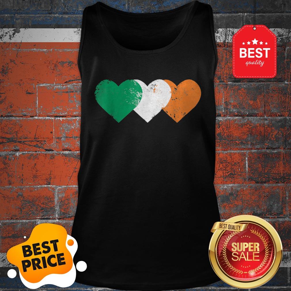 Nice 3 Hearts Ireland Flag TShirt St. Patricks Day Irish Flags Shirt