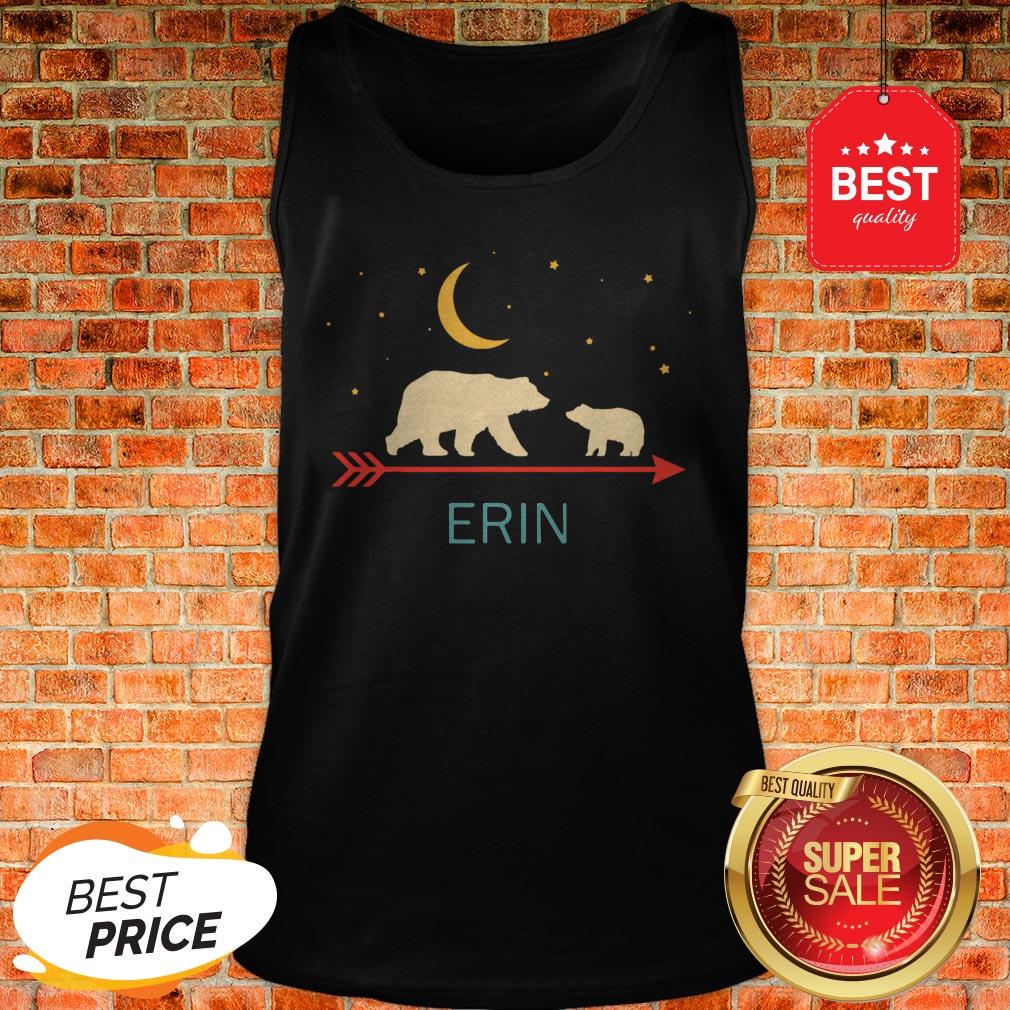 Nice Awesome Erin Name Gift Personalized Mama Bear With 1 Cub Shirt