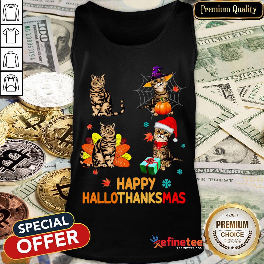 Nice Baby Cat Happy Hallothanksmas Shirt