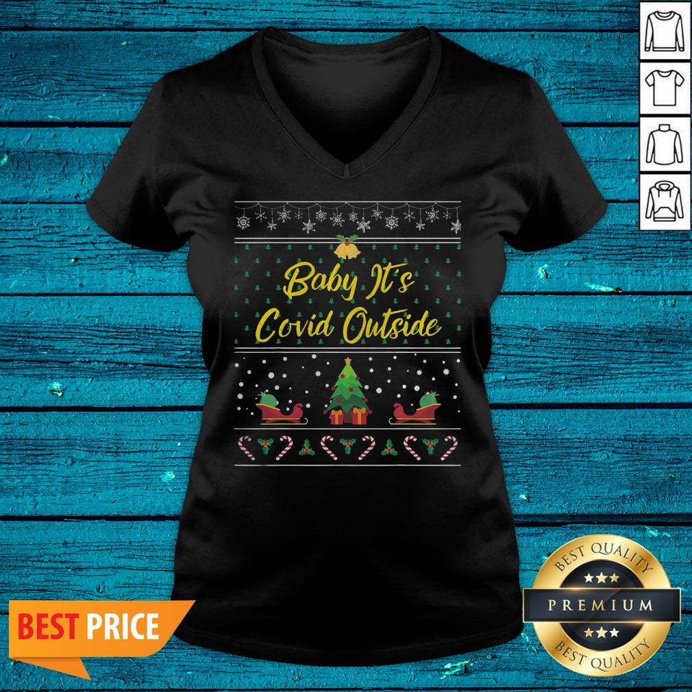 Nice Baby It’s Covid Outside Christmas Shirt