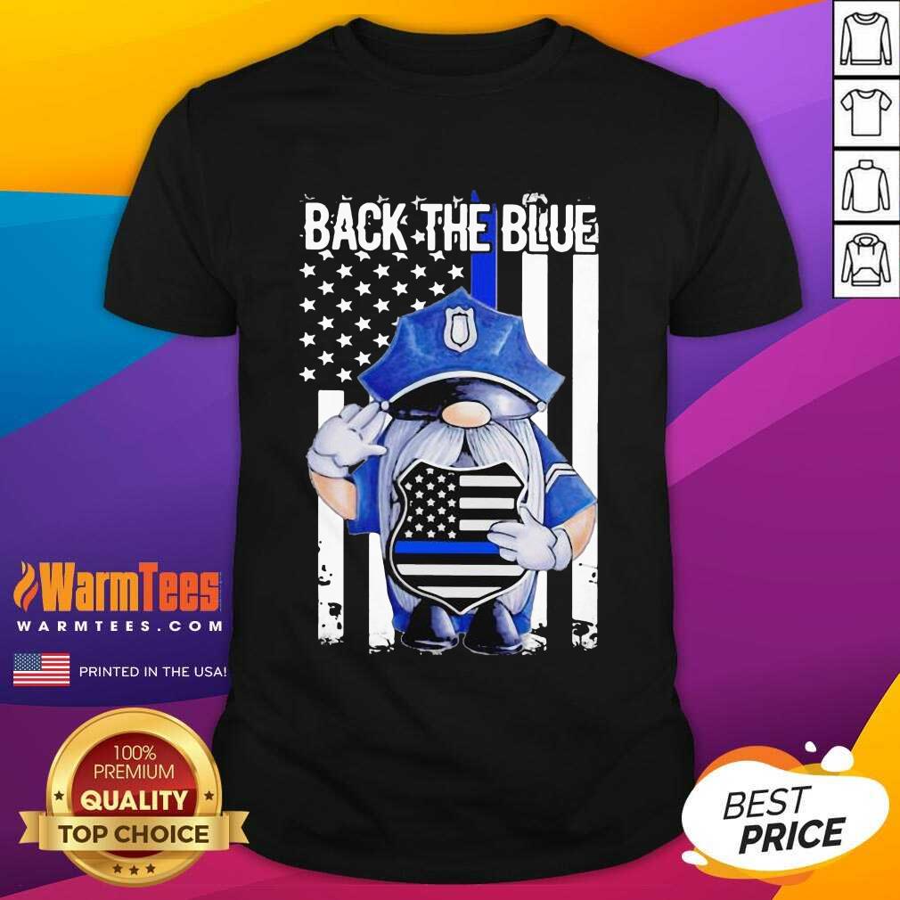Nice Back The Blue Drawf American Flag Shirt