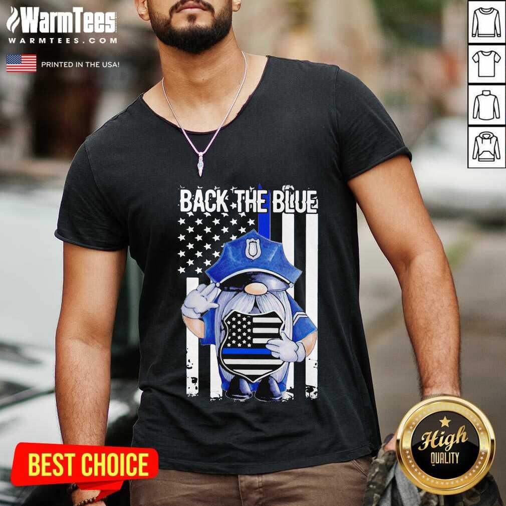 Nice Back The Blue Drawf American Flag Shirt