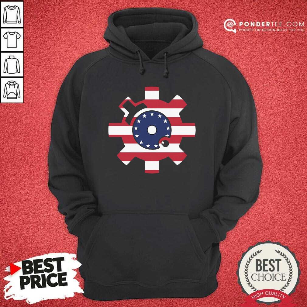 Nice Betsy Ross Flag Bolt Face American Flag Shirt