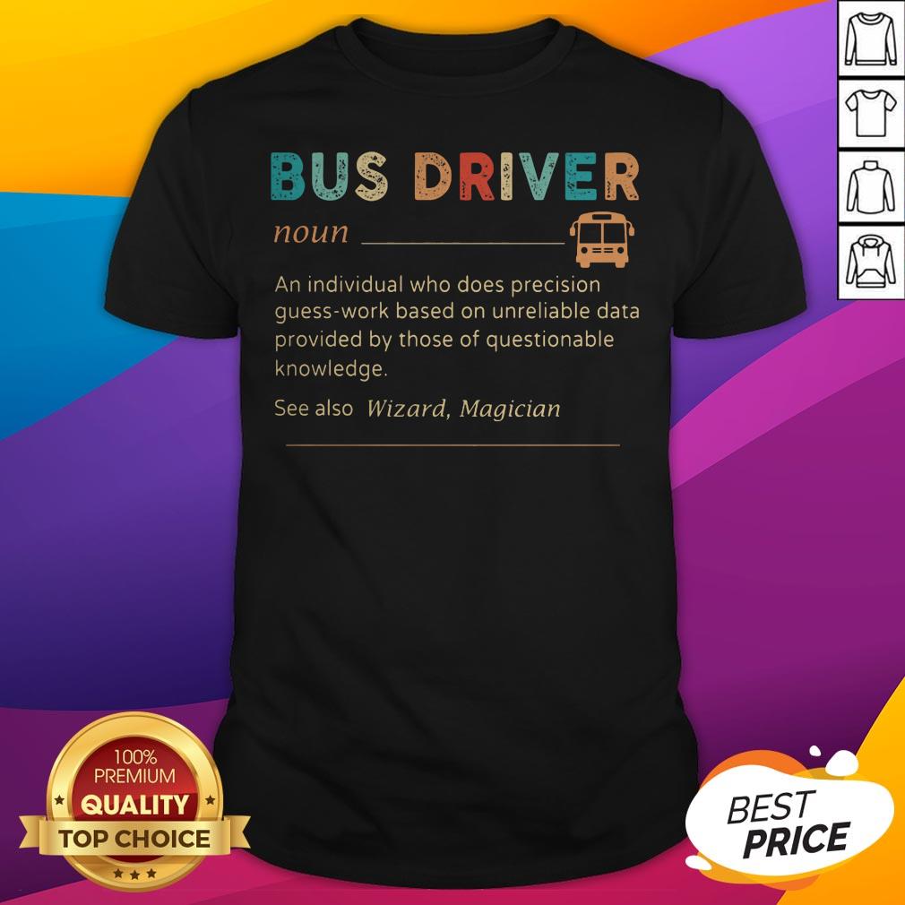 Nice Bus Driver Noun See Also Wizard Magician Shirt