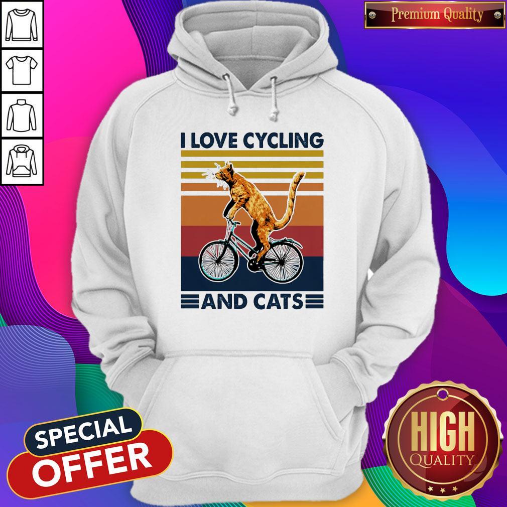 Nice Cat I Love Cycling And Cats Shirt