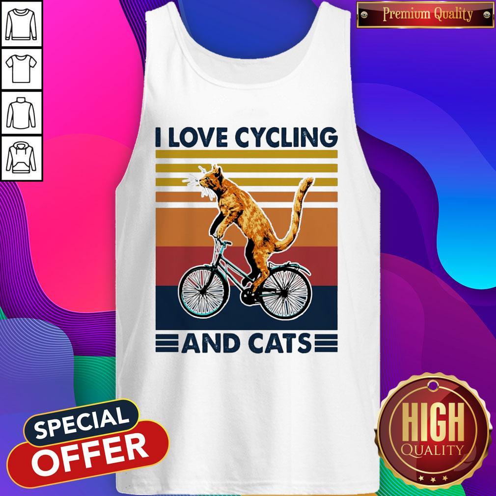Nice Cat I Love Cycling And Cats Shirt