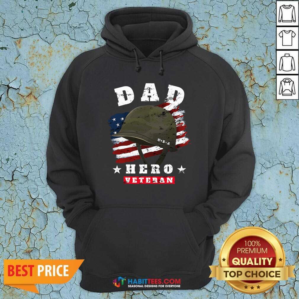 Nice Dad Us Army Veteran Hero Fathers Day American Flag Shirt