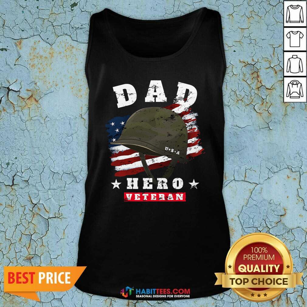 Nice Dad Us Army Veteran Hero Fathers Day American Flag Shirt