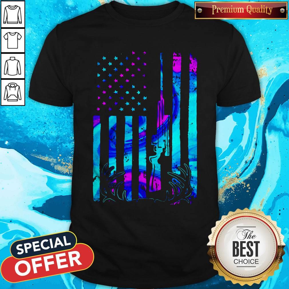 Nice Deer American Flag Independence Day Shirt