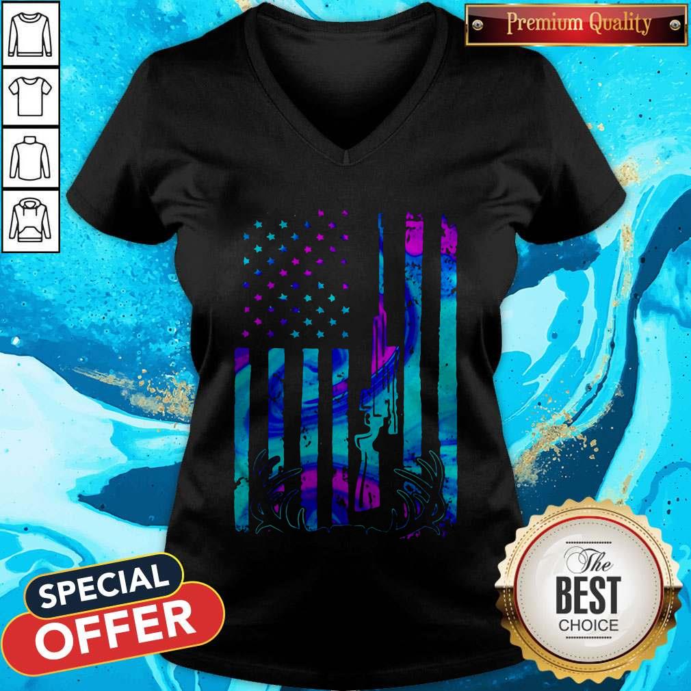 Nice Deer American Flag Independence Day Shirt