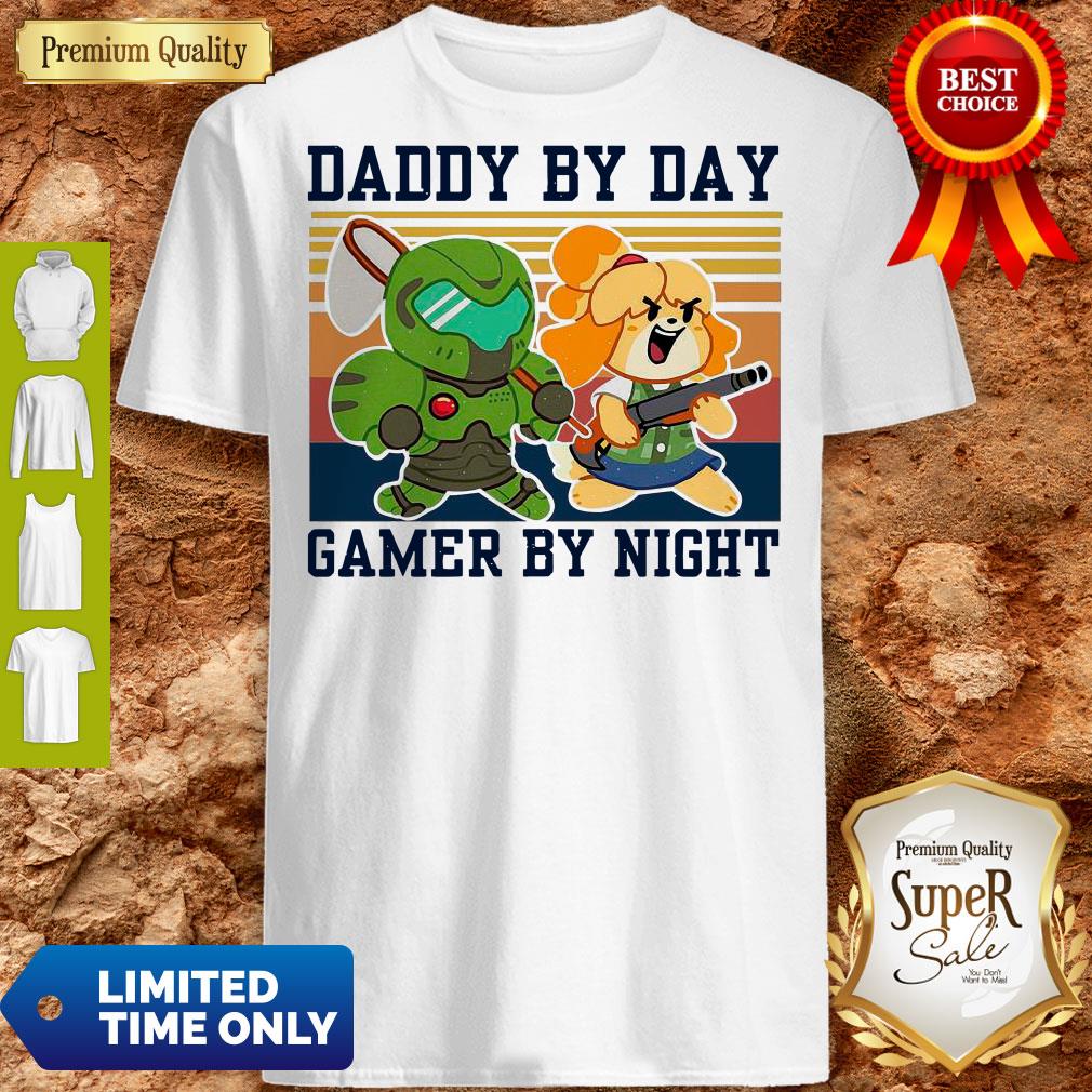 Nice Doomguy and Isabelle Daddy By Day Gamer by Night Vintage Shirt