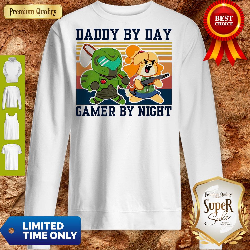 Nice Doomguy and Isabelle Daddy By Day Gamer by Night Vintage Shirt